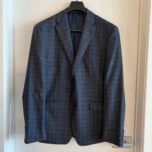 CK Men’s Wool Checkered Blazer